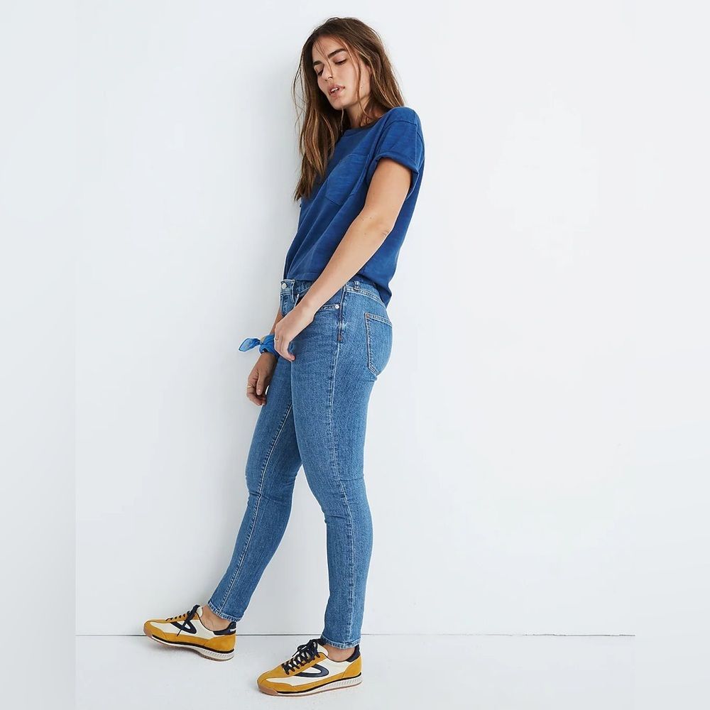 Madewell Mid-Rise Skinny Jeans in organic cotton, Regina light wash, size 27